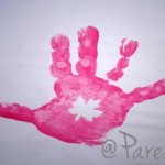 Canada Flag hand print craft