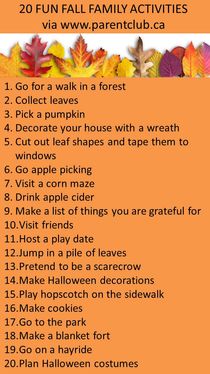 Fun Fall Family Activities